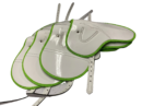 Jock Gears White Racing Saddles Bundle – Green Piping