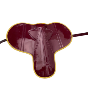 500g Maroon Racing Saddle (Gold Piping) | Jock Gears