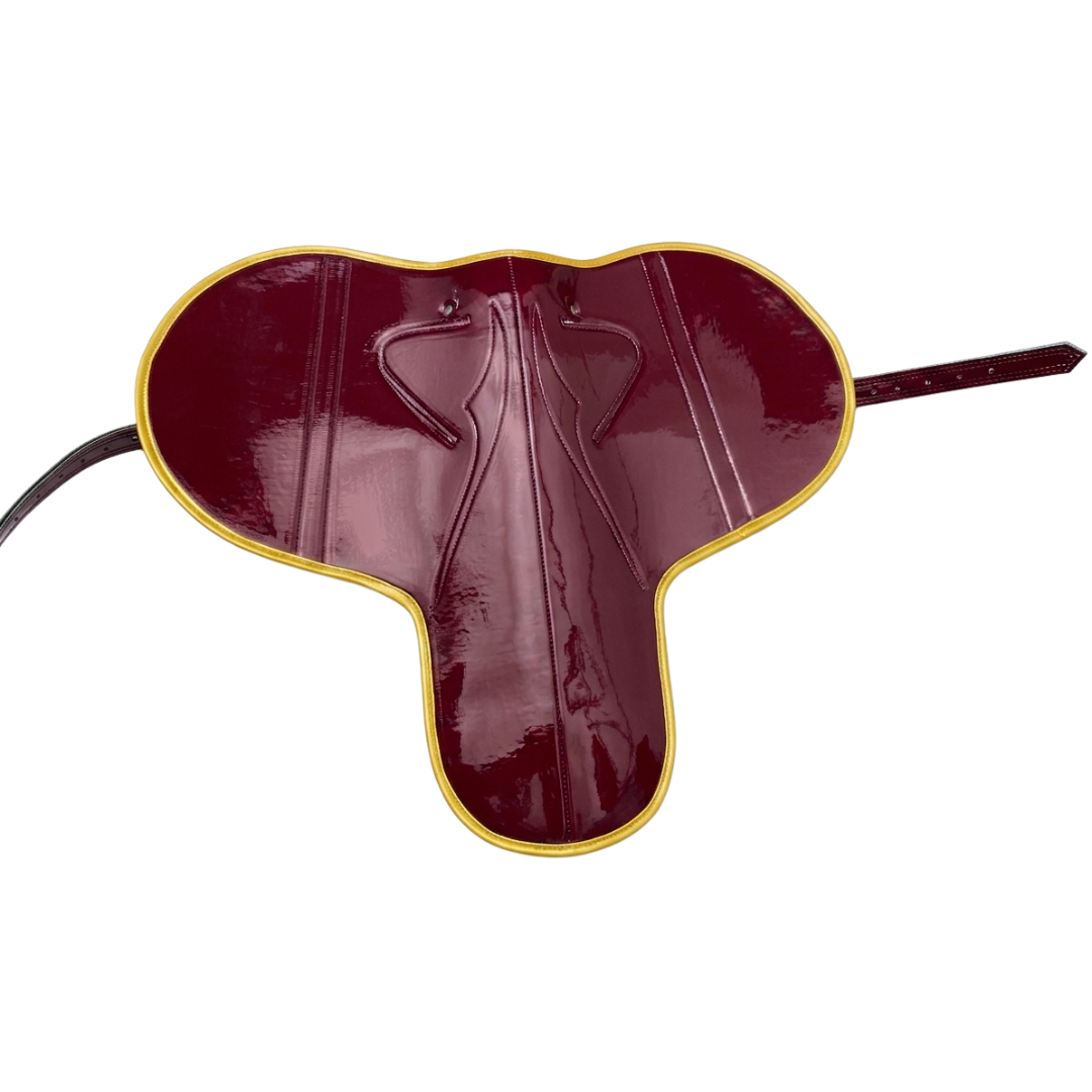 500g Maroon Racing Saddle (Gold Piping) | Jock Gears
